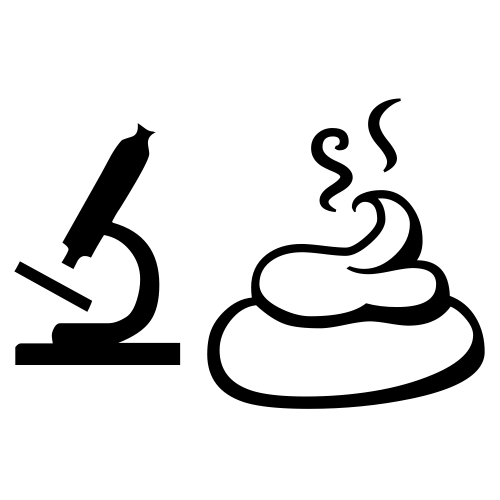 🔬💩 Emoji Domain black and white Symbola rendering